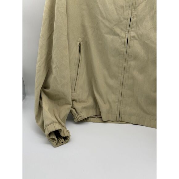 Newport Harbor Mens Jacket Beige  Large  Long Sleeve Full Zip Lined - Picture 3 of 7